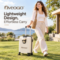 nveoao™ Ultra-Compact Personal Item Spinner Luggage - 16-Inch Mini Carry-On Suitcase with Cup Holder & Phone Mount for Budget Airlines & Business Trips