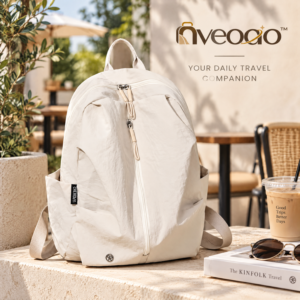 nveoao™ Minimalist Waterproof Casual Travel Backpack - Lightweight College Bookbag with Tablet Compartment & Anti-Theft Pocket for Women & Men, Daily Commuter Daypack