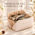 nveoao™ Premium Multi-Compartment Travel Cosmetic Bag - Waterproof Makeup Organizer Pouch with Dividers & Dual Zipper for Toiletries, Skincare & Daily Essentials
